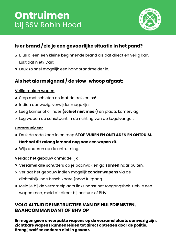 Thumbnail van Ontruimen bij SSV Robin Hood